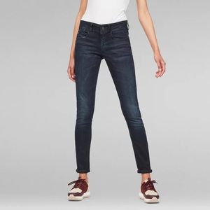 NWOT G-STAR RAW LYNN MID WAIST SKINNY JEANS